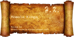 Homola Kinga névjegykártya